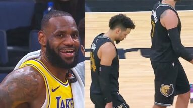 LeBron James Disrespects Small Grizzlies After Clutch Shot! Lakers vs Grizzlies