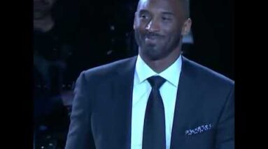 Four years ago today, The Lakers retired Kobe's No. 8 and 24 🐍 | #shorts