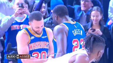 Draymond Green mic'd while Steph Curry breaks 3-point record 🙌