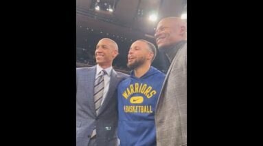 Steph Curry Catches Up With Ray Allen & Reggie Miller In MSG | NBA on TNT #Shorts