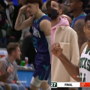 LaMelo had a crazy clutch shot and then Giannis closes out Hornets 😲