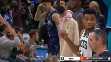LaMelo had a crazy clutch shot and then Giannis closes out Hornets 😲