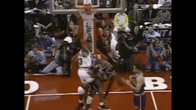 📺 Pippen throws It down & the best part is He tells Spike Lee to Sit Down😁#shorts