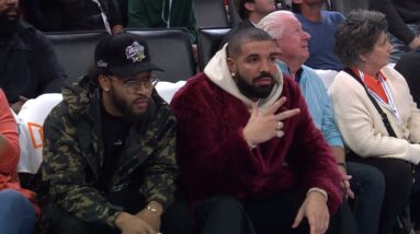 Drake just randomly showed up to watch OKC game 😂