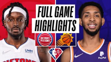 Detroit Pistons vs. Phoenix Suns Full Game Highlights | NBA Season 2021-22