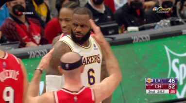 LeBron passed the ball off of Westbrook's foot complained and got the call reversed 🤔