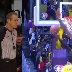 LeBron James Ran The Entire Length Of The Court After The Ref Called His Block A Foul😂😂