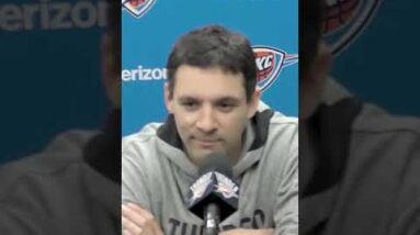 How is the Thunder coach THIS optimistic after a 78-point loss? 👀  | #shorts