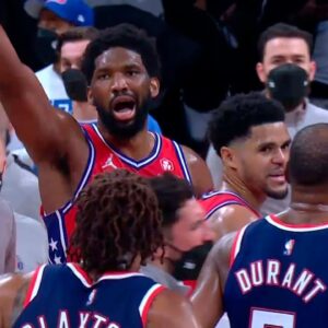 Joel Embiid Tells Kevin Durant to "Go Home" after 76ers defeat Nets 🤣