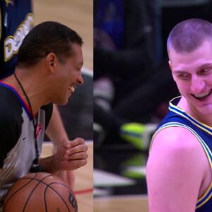 Nikola Jokic Twerking made Referee Laughing Before Tip-Off 🤣