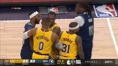 Isaiah Thomas tries to fight Josh Okogie after he hit him in the face
