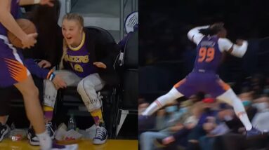 Jae Crowder Dives Over Jojo Siwa For Loose Ball!