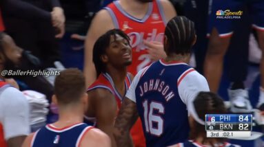 James Johnson Fights Tyrese Maxey As he giggled in that mans face !