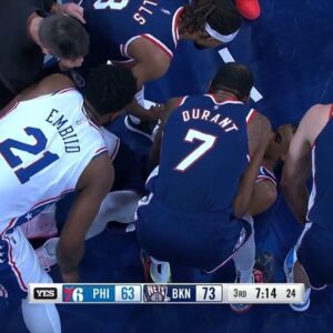 Joel Embiid Checked Up On Claxton After Scary Back Injury!