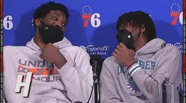 Joel Embiid ROASTING Tyrese Maxey & Himself in the Postgame Interview!