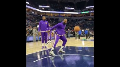 LeBron to Russell Westbrook pre-game is FILTHY 🔥 | #shorts