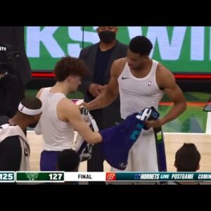 Giannis & LaMelo Ball Swapped Jerseys After MVP Performances & Game Winner🤝