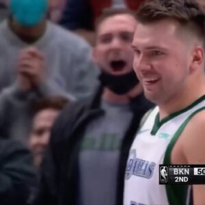 Luka Doncic Is So Happy After Hitting Step Back Three At The Buzzer!
