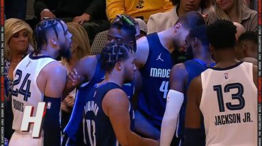 Dillon Brooks Tries to Sneaks into the Mavs Huddle, thinks This Play is for Him 😂