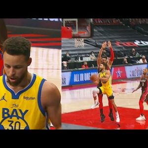 Stephen Curry Shocking Layup & Damian Lillard Shows Up In The Clutch! Warriors vs Blazers