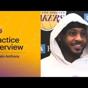 Carmelo Anthony discusses his role and staying flexible with the game schedule | Lakers Practice