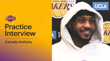 Carmelo Anthony discusses his role and staying flexible with the game schedule | Lakers Practice