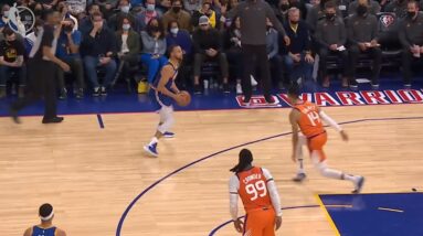 Steph Breaks Out NASTY Stepback Three!