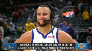 Steph Curry talks about breaking the record at MSG