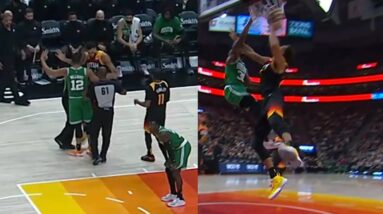 Gobert tried to fight Grant Williams and then got dunked on by Marcus Smart
