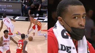 Trae Young Loses The Defender & John Collin's Face Says It All!