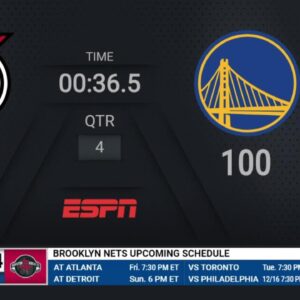 Trail Blazers @ Warriors | NBA on ESPN Live Scoreboard