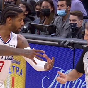 Paul George Was UPSET with The Referee After This Foul Call 🧐