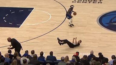 Pat Bev helping the ref get up so that he doesn't call a tech on him later in the game 🤭