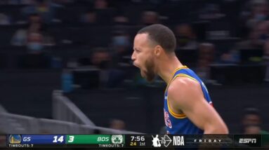 Stephen Curry Murder Entire Celtics With 9 Points In 2 Minutes&Couldn't Contain Himself!