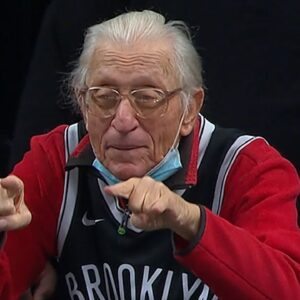 Nets Superfan Mr. Whammy is Trying to Distract Fred VanVleet From the Wrong Side of the Court!