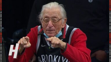 Nets Superfan Mr. Whammy is Trying to Distract Fred VanVleet From the Wrong Side of the Court!