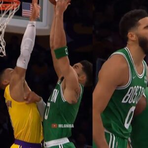 Jayson Tatum did a nasty spin off Melo then finished with a dunk on Russ