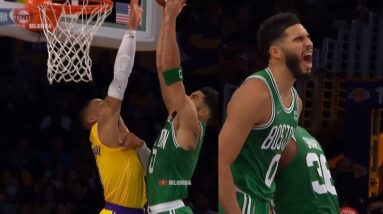 Jayson Tatum did a nasty spin off Melo then finished with a dunk on Russ