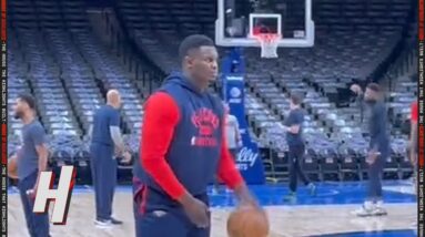 Zion Williamson Getting Some Shots up At 300+ Pounds!