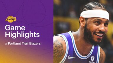 HIGHLIGHTS | Carmelo Anthony (16 pts, 4-7 3pt, 3 blk) vs Portland Trail Blazers