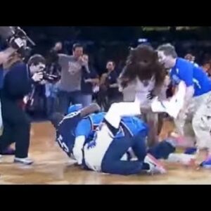 Kevin Durant Tackles Fan After Half-Court Shot! 😲