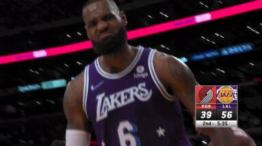 LeBron Throws It Down With Authority For 27 In One Half!